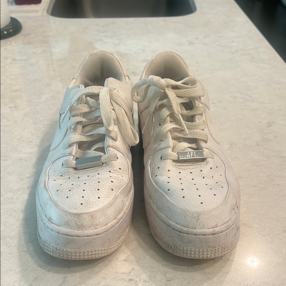 White Nike Air Force 1 Sneakers